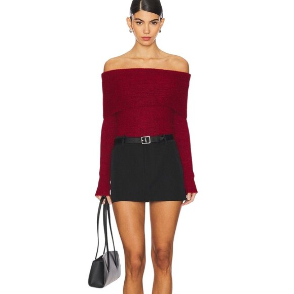 4th & Reckless Krissy Top in Red UK 6 / US XSmall New Womens Knit Sweater - Picture 1 of 8